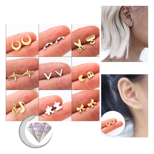 ARETES MINIMALISTAS ACERO INOXIDABLE