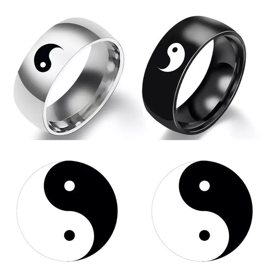 ANILLOS DE PAREJA BFF YIN YANG