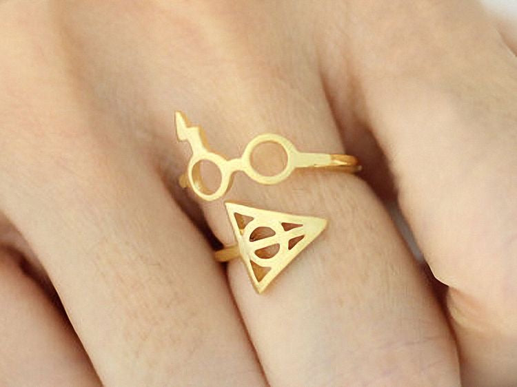 ANILLO HARRY POTTER DISEÑO ABIERTO MINIMALISTA