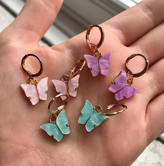 ARETES PEQUEÑOS MARIPOSAS AESTHETIC