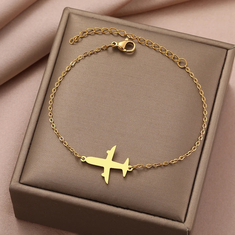 BRAZALETE LOVE TRAVEL DIJE DE AVIÓN UNISEX