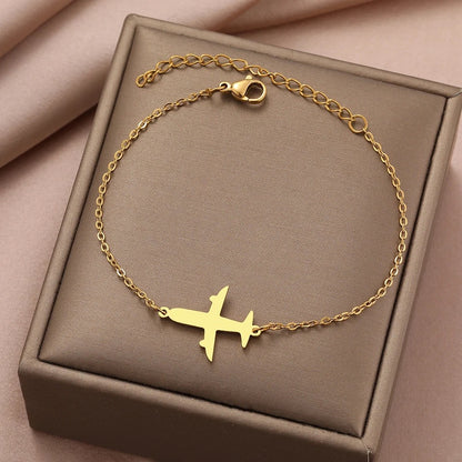BRAZALETE LOVE TRAVEL DIJE DE AVIÓN UNISEX