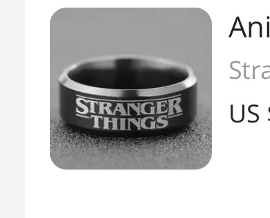 ANILLO STRANGER THINGS   ACERO INOXIDABLE