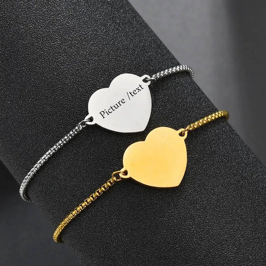 BRAZALETE CORAZÓN PERSONALIZABLE