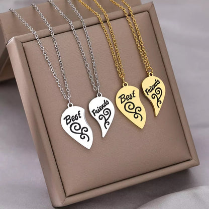 COLLARES ROMPECABEZAS CORAZÓN BFF MEJORES AMIGAS MINIMALISTA