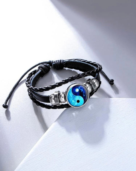 BRAZALETE YIN YANG PARA ÉL AZUL