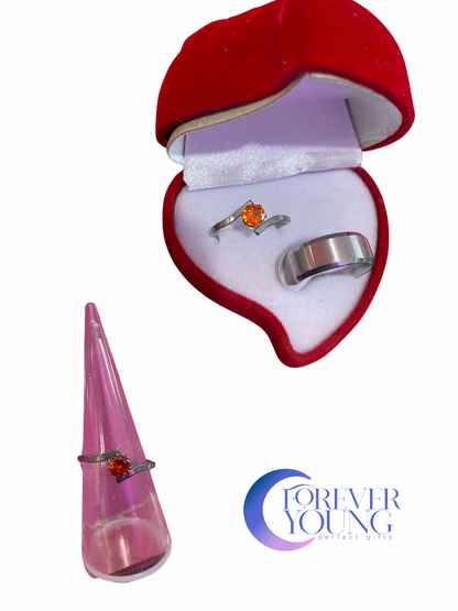 ANILLO CORTE PRINCESA CIRCONIA COLORIDA  MINIMALISTAS 👑