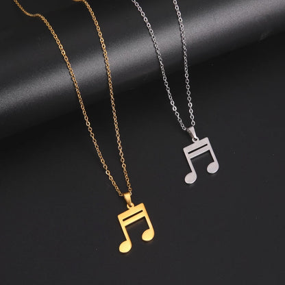 COLLAR NOTA MUSICAL  ACERO  UNISEX