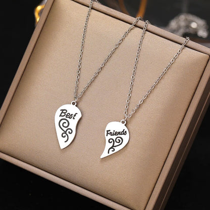 COLLARES ROMPECABEZAS CORAZÓN BFF MEJORES AMIGAS MINIMALISTA