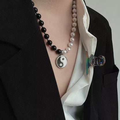 COLLAR CHOCKER DE PERLAS YIN YANG