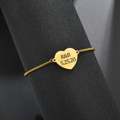 BRAZALETE CORAZÓN PERSONALIZABLE