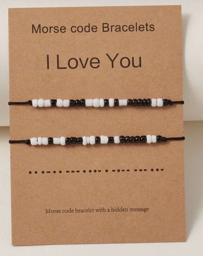 PULSERAS TE AMO  CÓDIGO MORSE