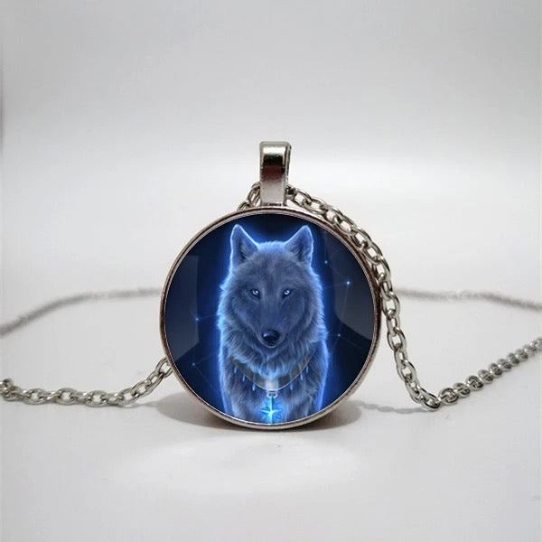 COLLAR LOBO NÓRDICO  PARA ÉL AZUL