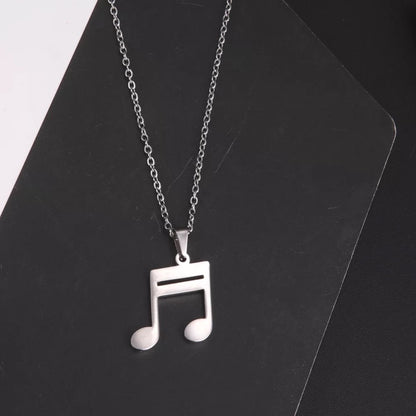 COLLAR NOTA MUSICAL  ACERO  UNISEX