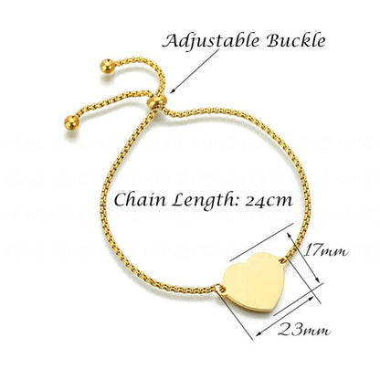 BRAZALETE CORAZÓN PERSONALIZABLE