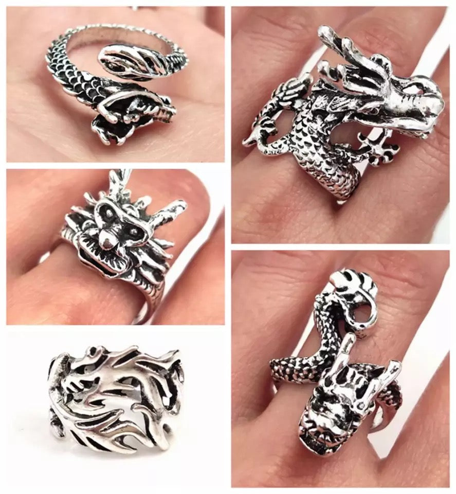 ANILLOS DRAGÓN PUNK  VINTAGE