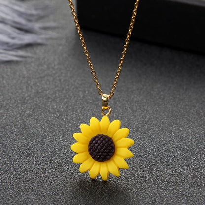 COLLAR GIRASOL AMARILLO MINIMALISTA
