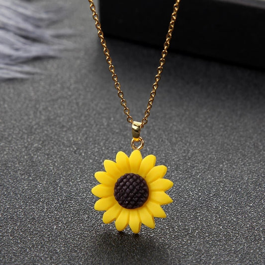 COLLAR GIRASOL AMARILLO MINIMALISTA