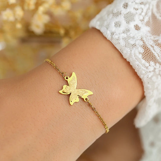 BRAZALETE MARIPOSA BRILLANTE MINIMALISTA