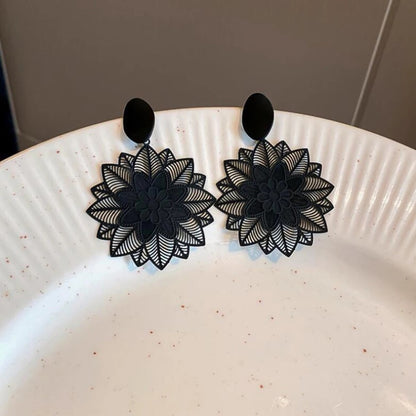 ARETES COREANOS FLOR MATTE