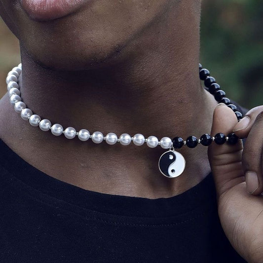 COLLAR CHOCKER DE PERLAS YIN YANG