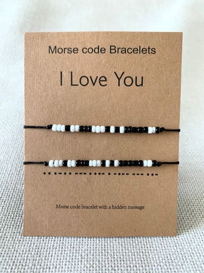 PULSERAS TE AMO  CÓDIGO MORSE