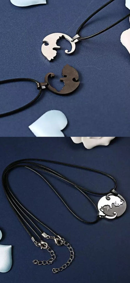 COLLARES DE PAREJA DISEÑO DE GATOS