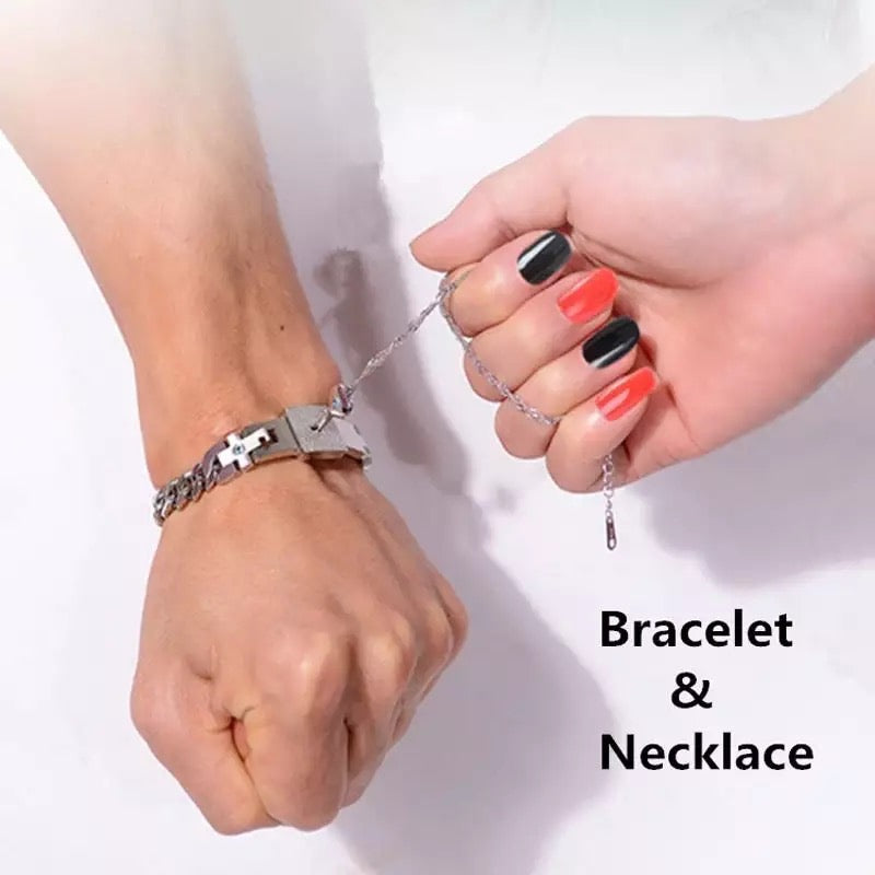 PULSERA CANDADO + COLGANTE LLAVE ( LA LLAVE DE TU CORAZÓN )