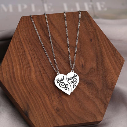 COLLARES ROMPECABEZAS CORAZÓN BFF MEJORES AMIGAS MINIMALISTA