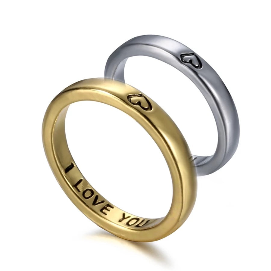 ANILLO I LOVE YOU  MINIMALISTA LAMINADO