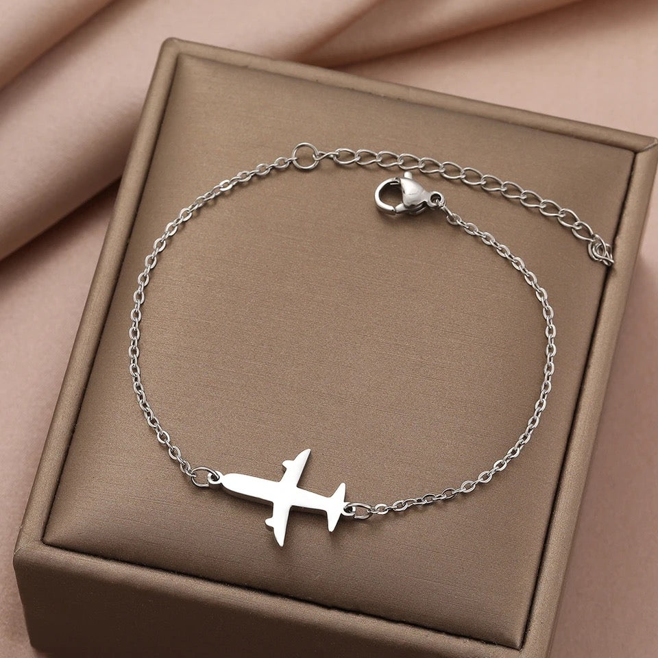 BRAZALETE LOVE TRAVEL DIJE DE AVIÓN UNISEX