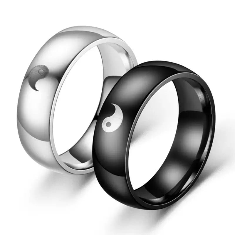 ANILLOS DE PAREJA BFF YIN YANG