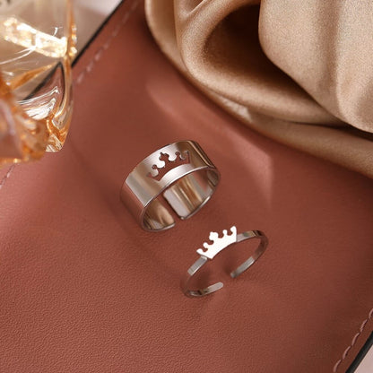 ANILLOS DE PAREJA MATCHING RINGS DISEÑO HUECO AJUSTABLES