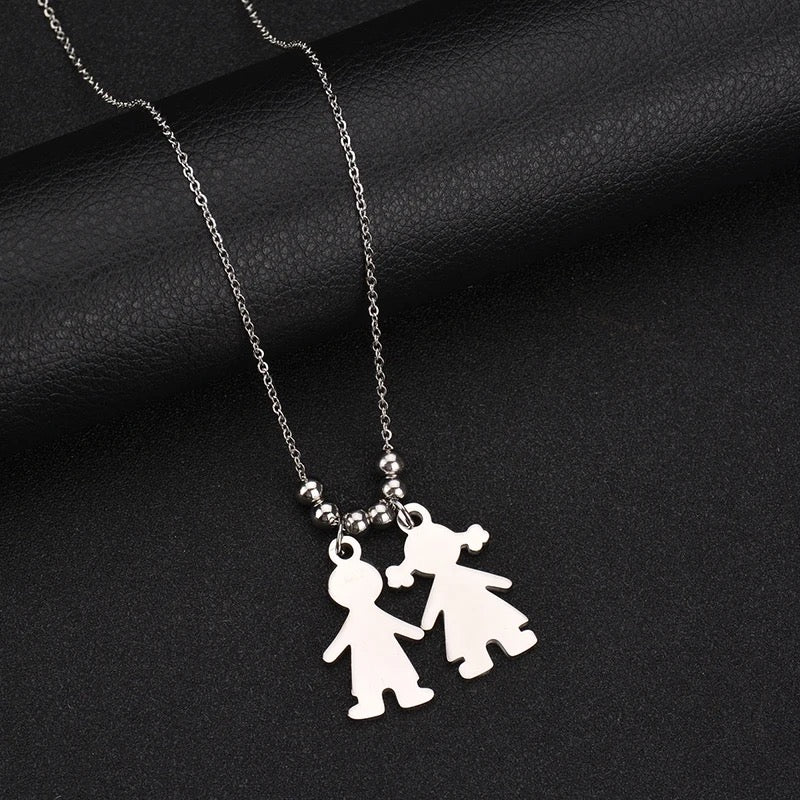 COLLAR DIJE DE NIÑOS Y NIÑAS MINIMALISTAS PERSONALIZABLE