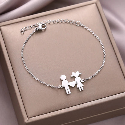 BRAZALETE DIJE DE NIÑO Y NIÑA MINIMALISTA PERSONALIZABLE