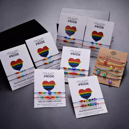 PULSERAS PRIDE LGBT CON EXHIBIDORES