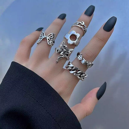 SET ANILLOS VINTAGE PUNK