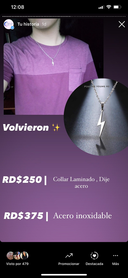 COLLAR DE RAYO UNISEX