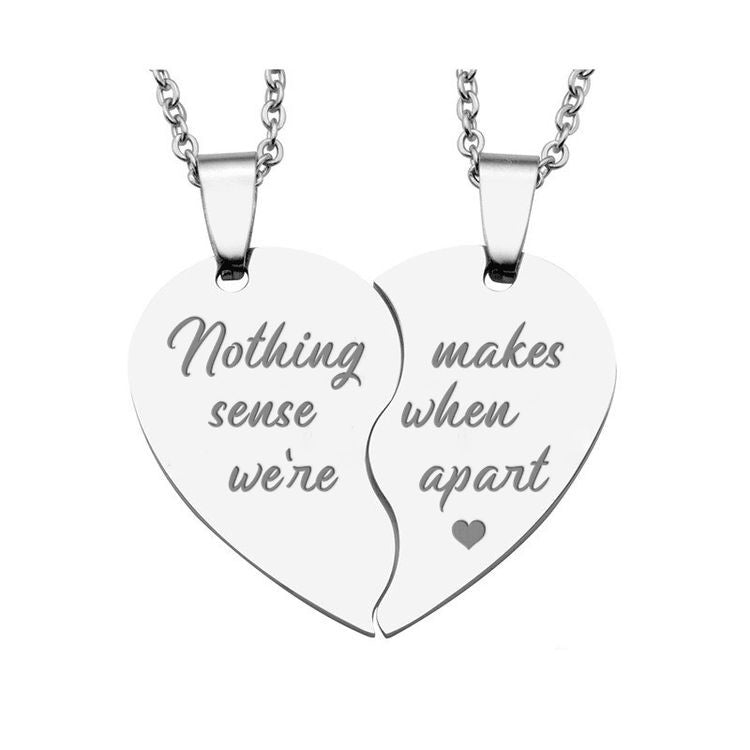 PAR COLLARES CORAZONES PERSONALIZABLES MINIMALISTA