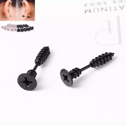 ARETES PUNK TORNILLO  ACERO