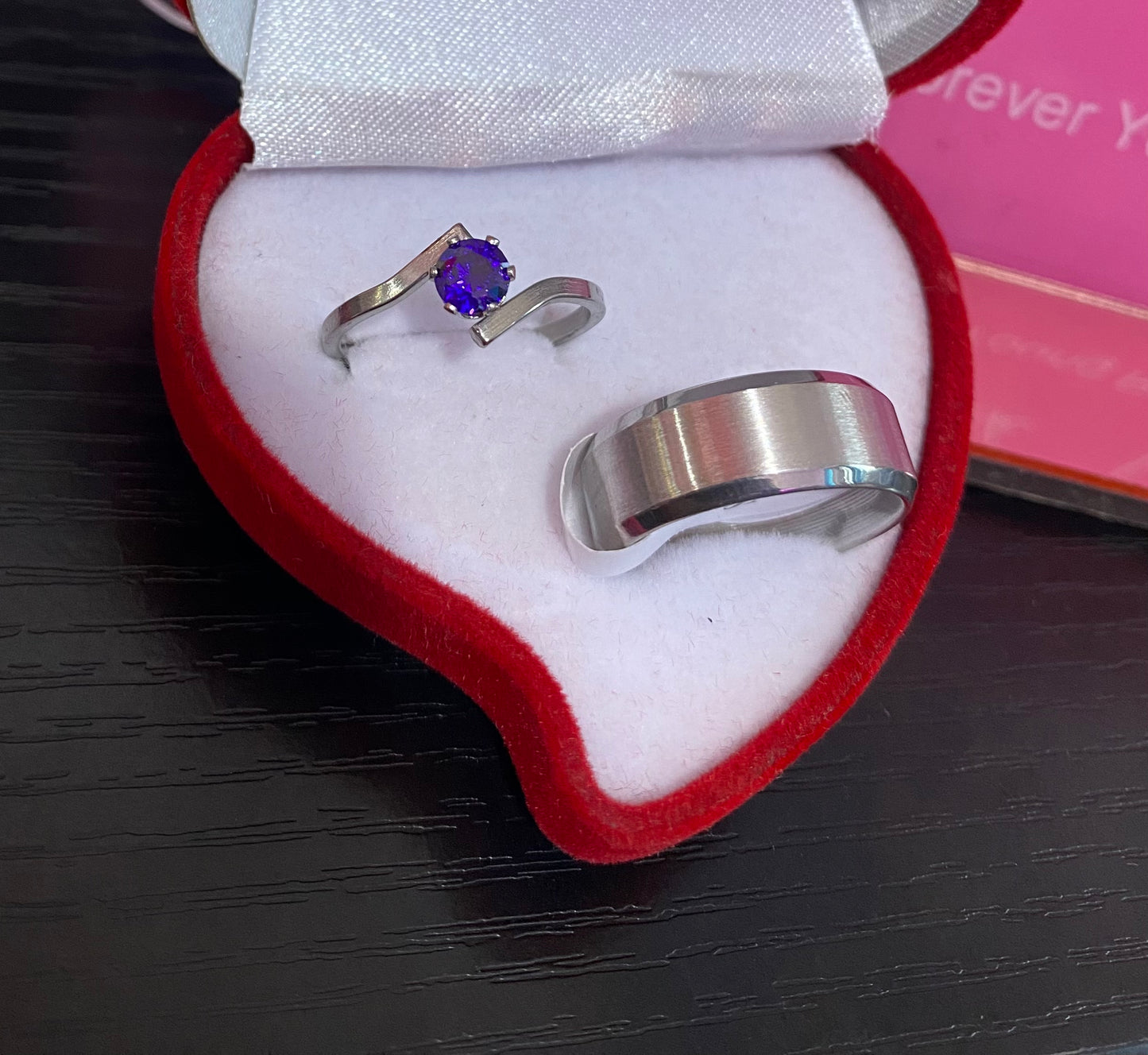 ANILLO CORTE PRINCESA CIRCONIA COLORIDA  MINIMALISTAS 👑