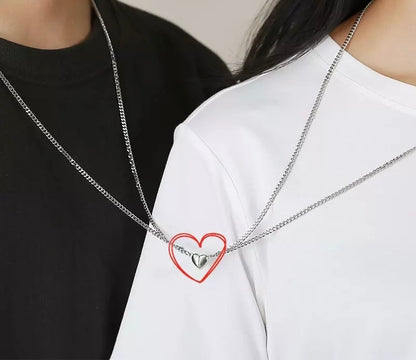 COLLARES  MAGNÉTICOS CORAZÓN DE PAREJA