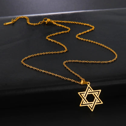 COLLAR ESTRELLA DE DAVID  UNISEX HUECO