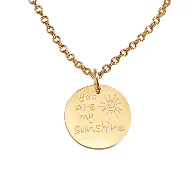 COLLAR MINIMALISTA YOU ARE MY SUNSHINE