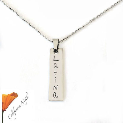 COLLAR PLACA PERSONALIZABLE MINIMALISTA