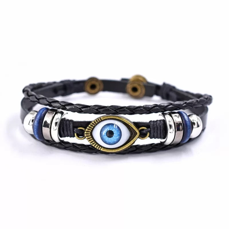 BRAZALETE OJO TURCO LEATHER