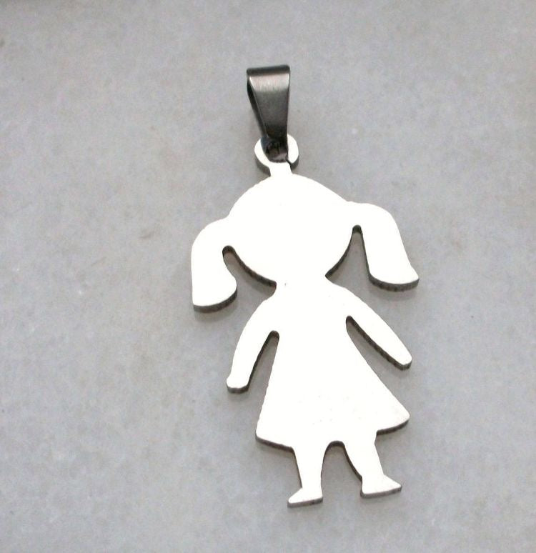 COLLAR DIJE DE NIÑO Y NIÑA MINIMALISTA PERSONALIZABLE