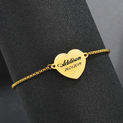 BRAZALETE CORAZÓN PERSONALIZABLE