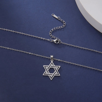 COLLAR ESTRELLA DE DAVID  UNISEX HUECO