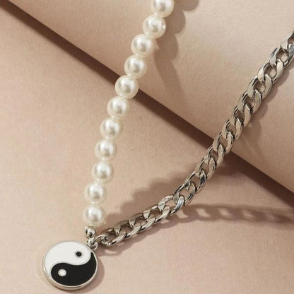 COLLAR CHOCKER DE PERLAS YIN YANG